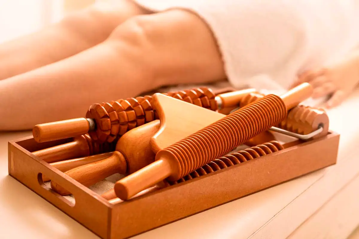 Wood Contouring Therapy Package 9 Wood Contouring Therapy is a massage treatment that uses wooden rollers and tools to help sculpt and tone the body. This unique technique helps improve circulation, reduce cellulite, and promote muscle relaxation.