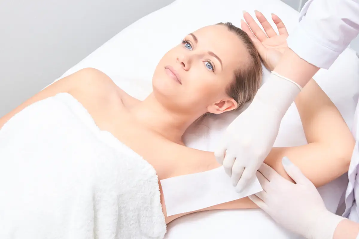 This waxing service is performed on the underarms to remove unwanted hair.